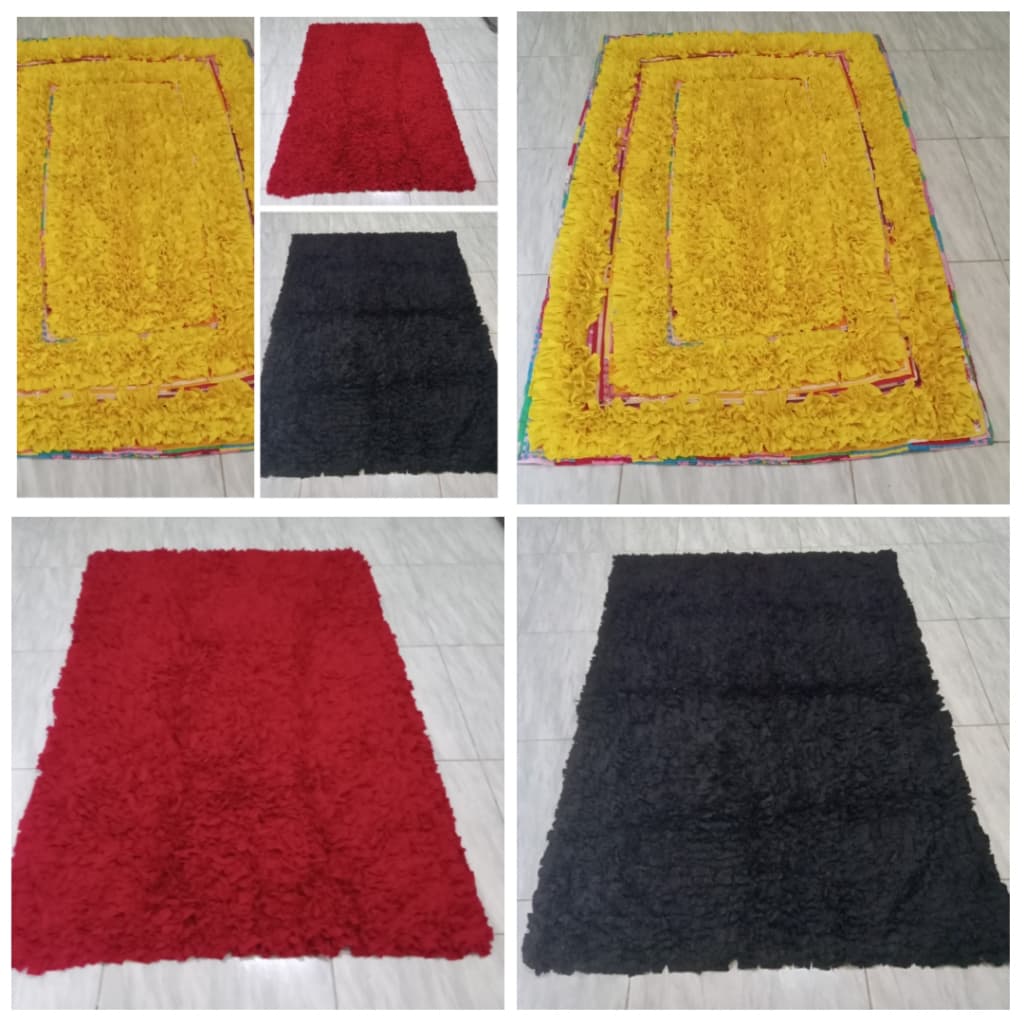 Tapetes fru-fru artesanal muito pesado para sala ou quarto 105x152