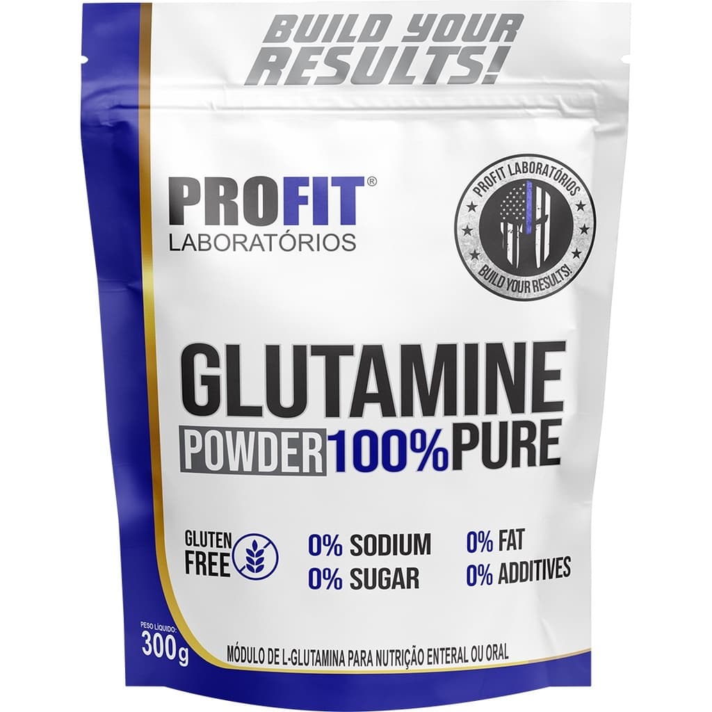 Glutamina 100% Pura Em Pó - Profit Laboratórios