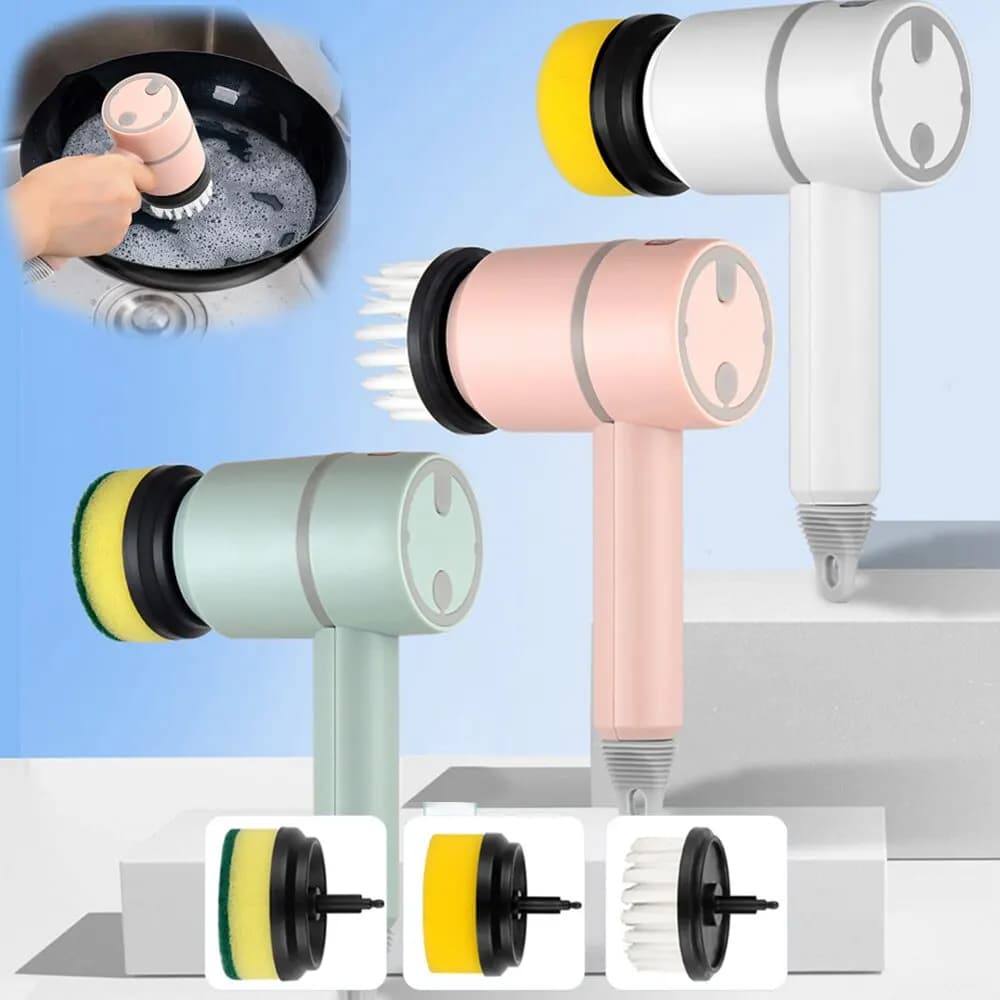 Escova De Limpeza Elétrica Multifuncional Home USB Recarregável Elétrico Rotary Scrubber Eletrodomésticos Gadget De Limpeza
