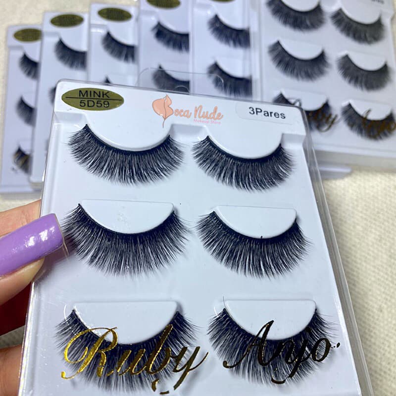 Cílios Postiços 5D 3 Pares Ruby Anjo Cilios