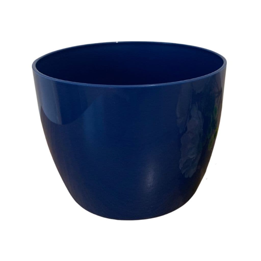 Vaso Cachepo para Plantas Liso Plástico P 11,5X8,9 Azul Marinho Decorativo