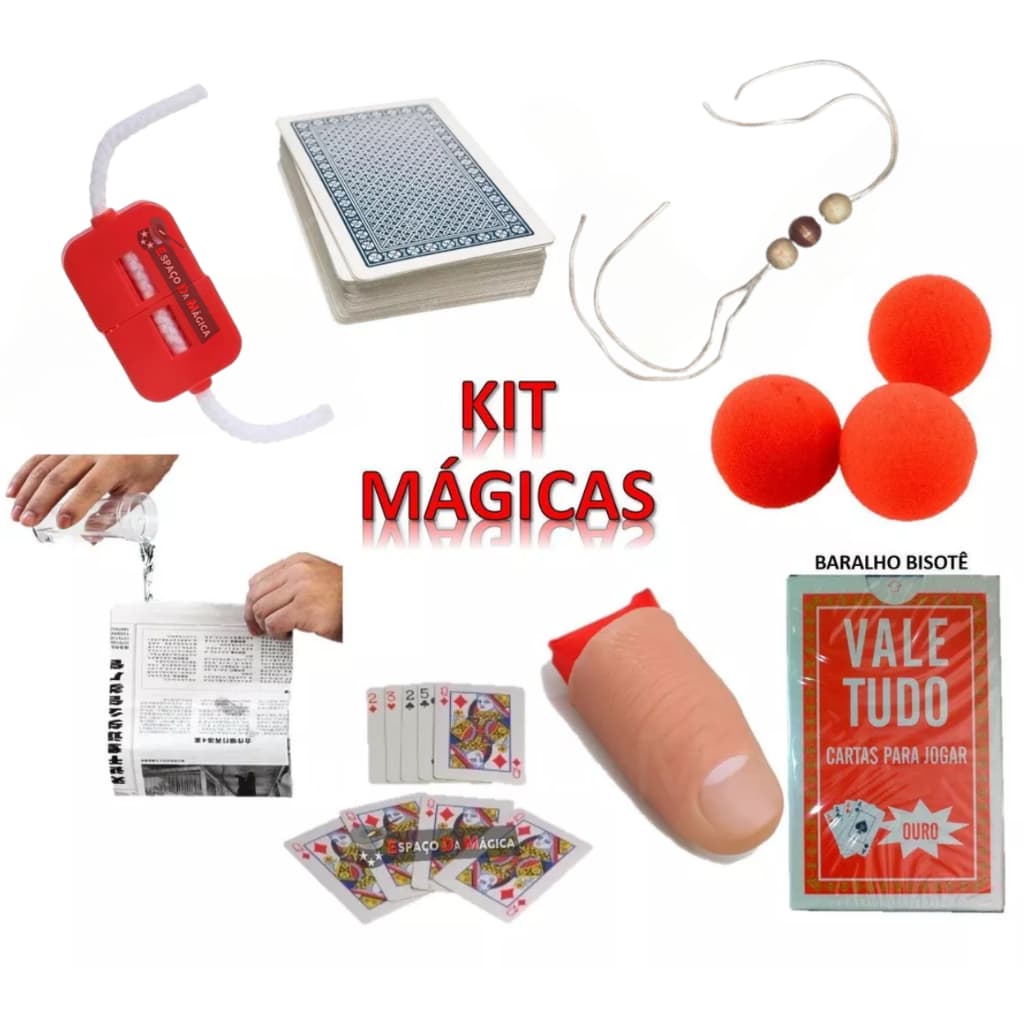 Kit De Magica Truques Incríveis Iniciantes E Profissional Aprenda Magica Fáceis Kit Magica Completo
