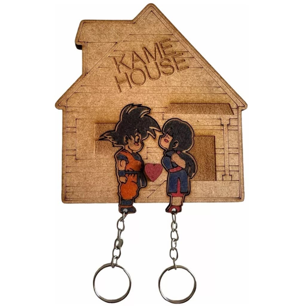 Porta chaves chaveiro Goku e Chichi chaveiro de casal presente lembrancinha dragon boll