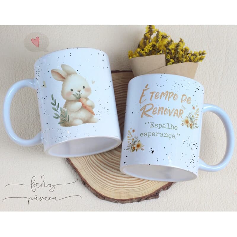 Caneca Personalizada tema Páscoa-Feliz Páscoa-