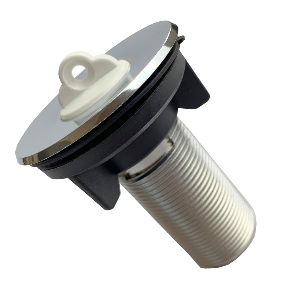 Kit 2 Válvulas Ralo Pia Em ABS (CROMADA)  7/8" Polegada Para Lavatório Banheiro Ou Lavabo