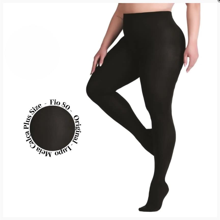 Meia calça fio 80 Moda Feminina Meia calça preta Vestuário