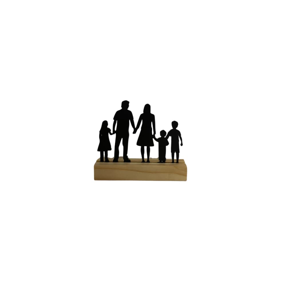 Enfeite de Mesa - Silhueta Famílias - Decoração - Personalizados