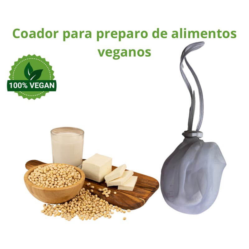 Coador sustentável vegano para chá café soja