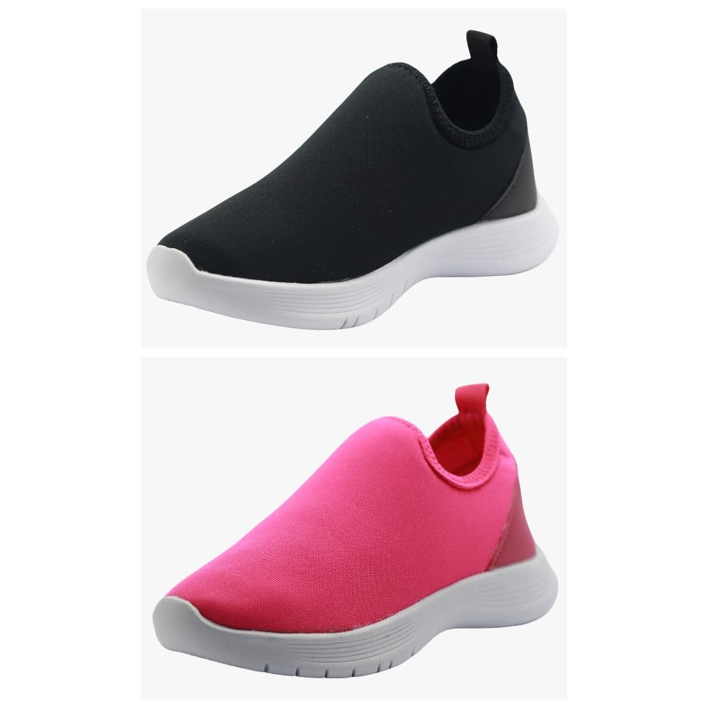 Kit 2 Pares de Tenis Infantil Menina Escolar Casual