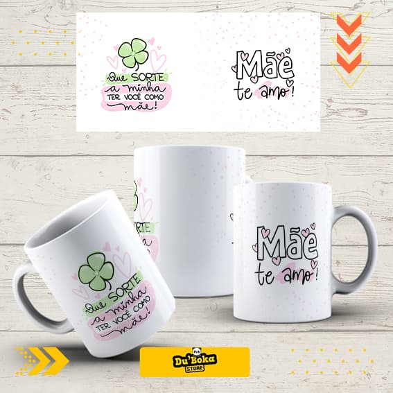 Caneca Personalizada Com Frase Que Sorte Minha Ter Você Como Mãe