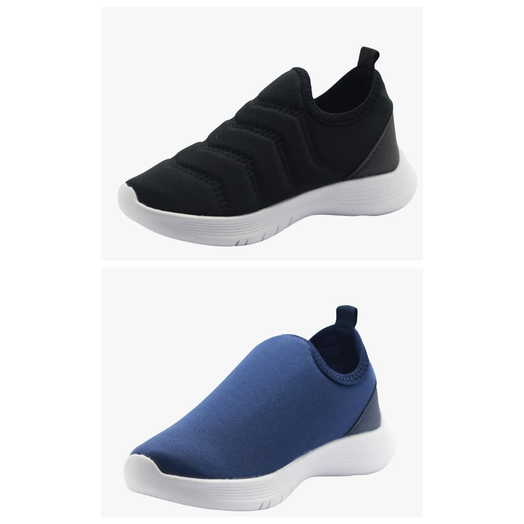 kit 2 Pares Tenis Infantil Menino Casual Modelo Bordado + Modelo Liso