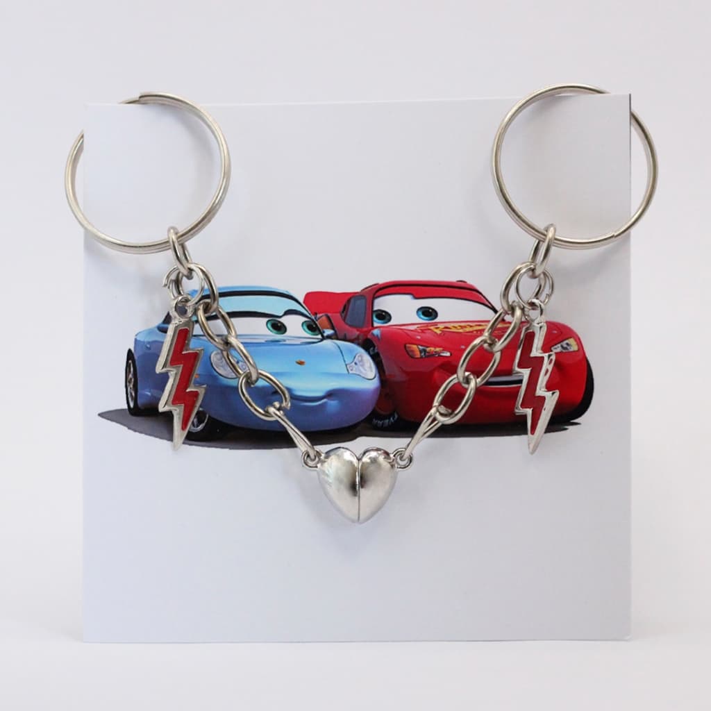Conjunto de Chaveiros Relampago McQueen & Sally Chaveiro Carros