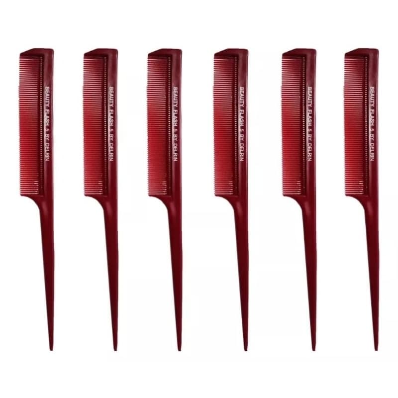 Kit  6 Pente de química ou mechas beauty 5 profissional para salão/barbeiros/cabelo