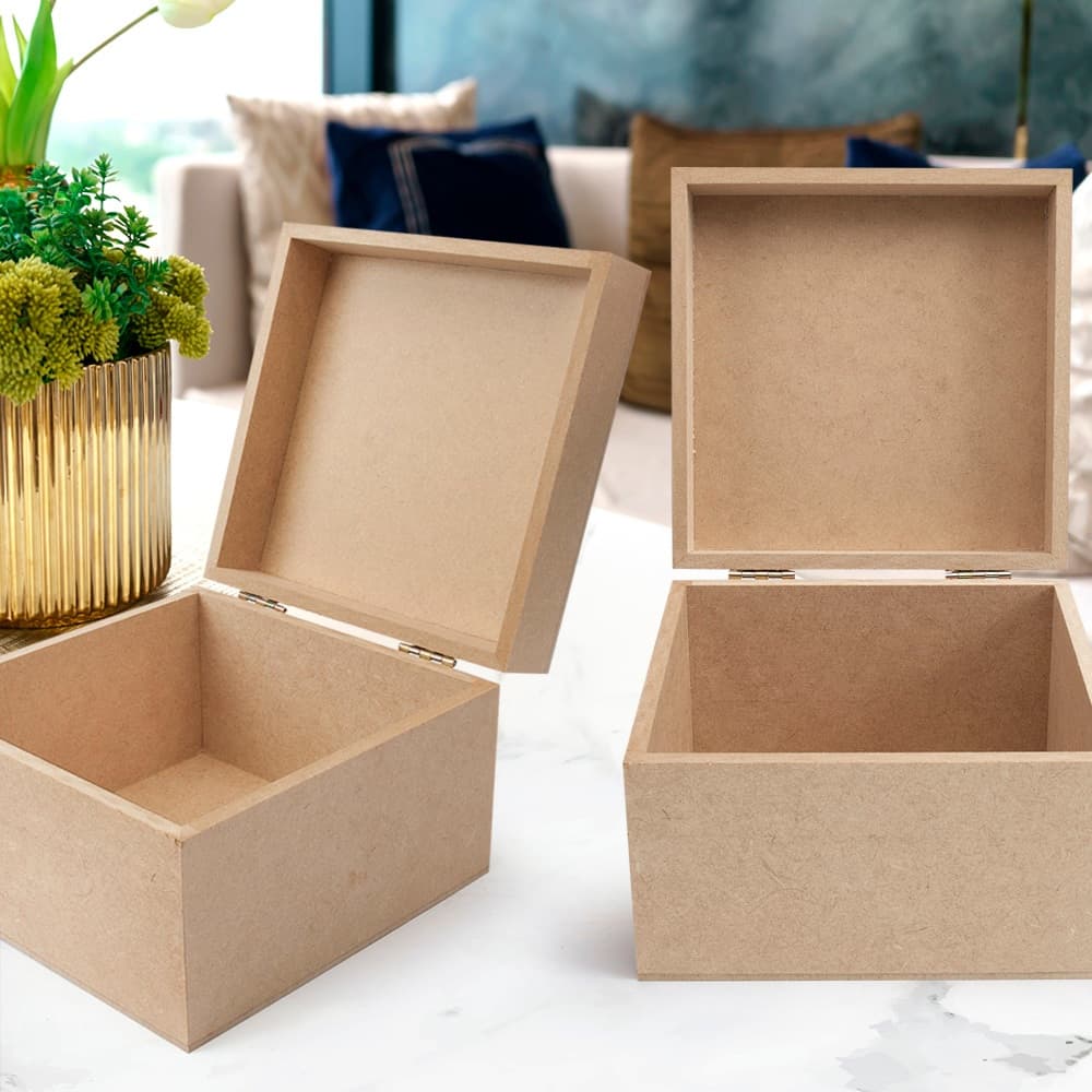 Caixa Para Caneca 325ml Com Dobradiça 15x15x10 - MDF Cru