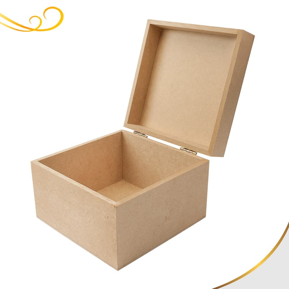 Caixa Lembrancinha 15x15x10 Lisa Com Dobradiça Mdf