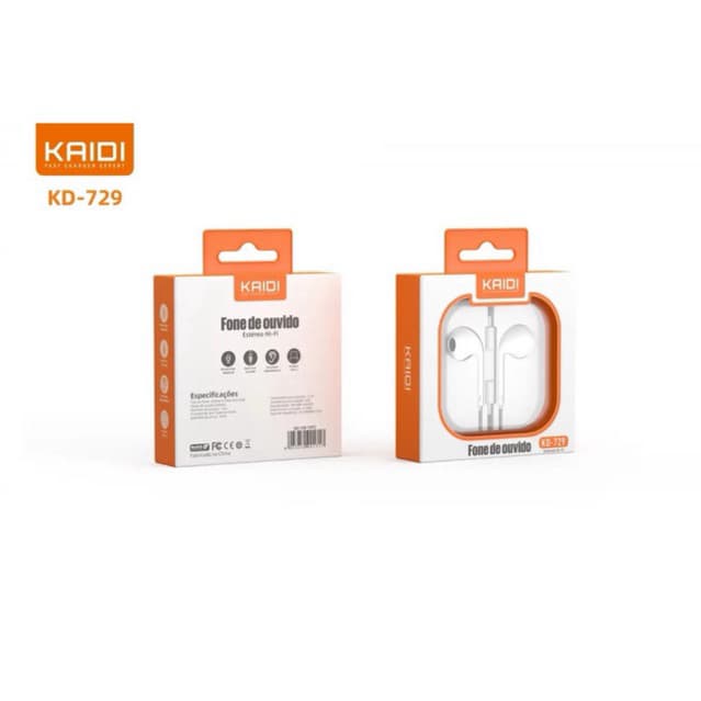 Kaidi-729, um fone intra-auricular controlado por fio com fones de ouvido com graves pesado para celular