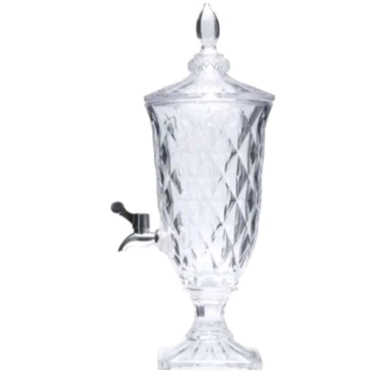 Suqueira 3 litros Dispenser filtro Vidro Diamond