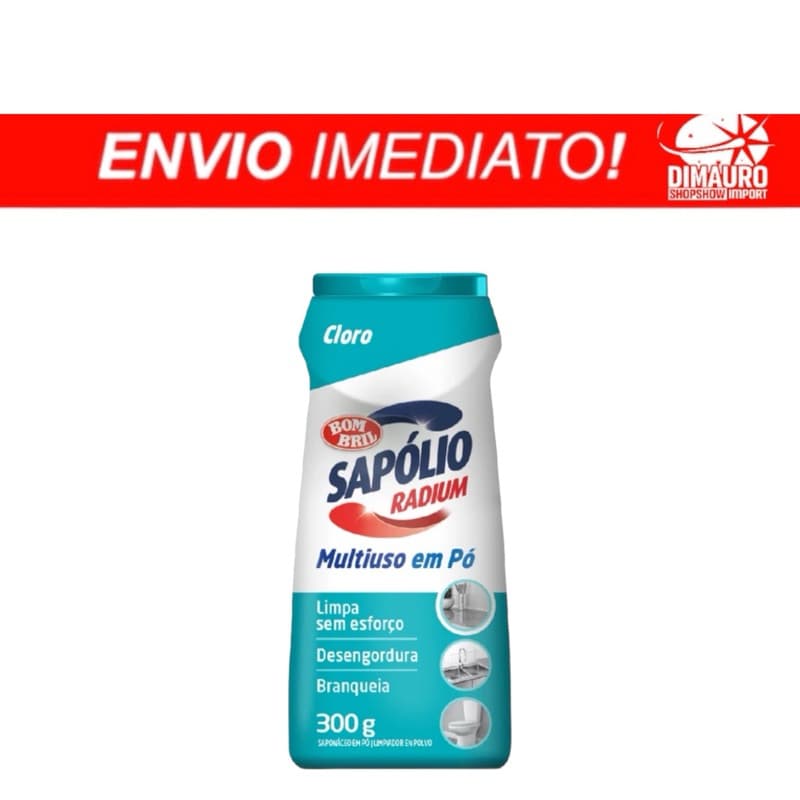 Limpador Cloro Saponaceo Po Sapólio Radium Bombril 300G Envio Imediato