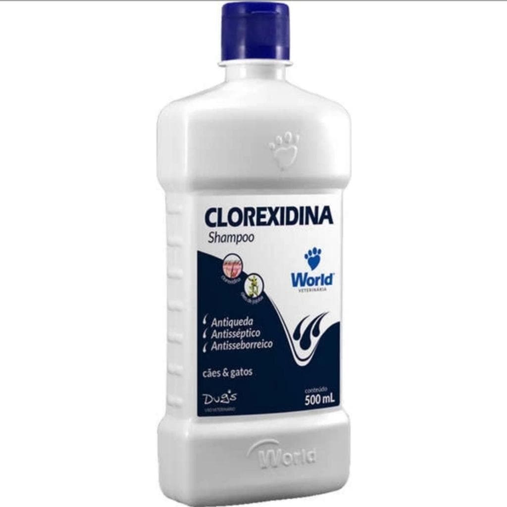 Shampoo Clorexidina Para Cães e Gatos World Veterinária 500ml