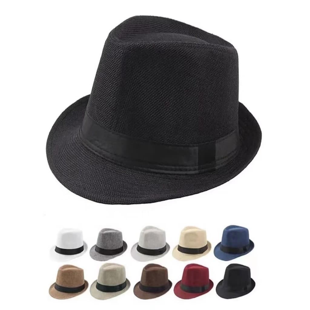 chapéu Malandro Carioca Liso Unisex Brim Tecido Panama