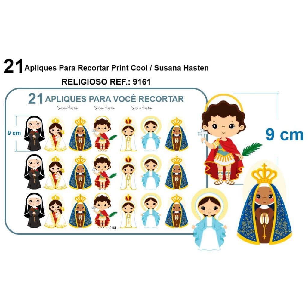 Apliques Termocolante Patche Para Roupas Santinhos Nossa Senhora Santo Antônio