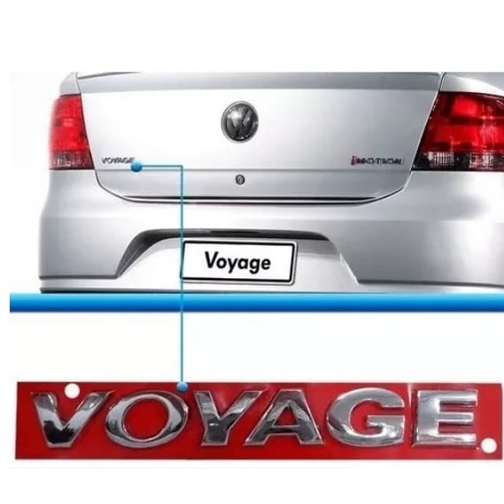 Emblema Volkswagen Voyage G5 G6 2010 A 2015 Cromado