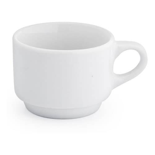 6 Xicaras para cafe 170ml Porcelana Xícaras Café Jogo de Xícara Chá Chicara Luxo Hotel Empilhavel