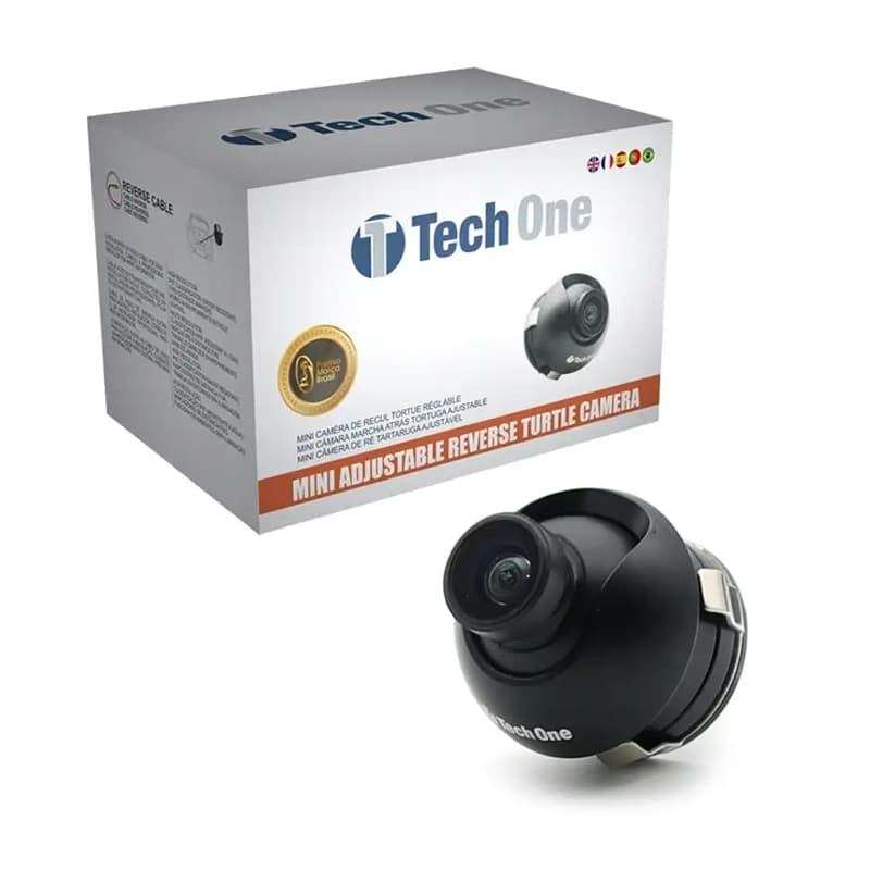 Câmera de Ré Automotiva Mini Tartaruga Ajustável Tech One