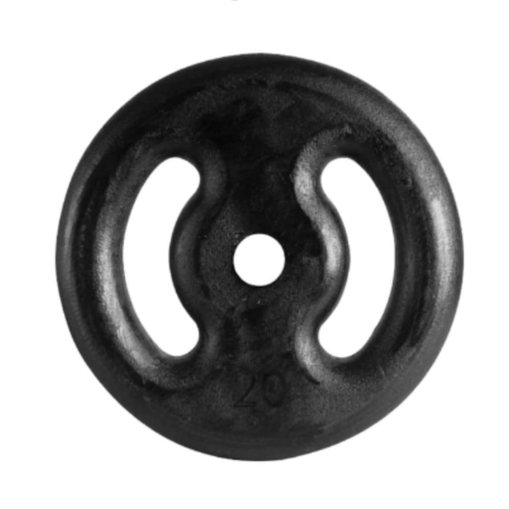 Anilha 20kg Furo 31mm Ferro Fundido Pintado Preto 1 Unidade Exercícios Em Casa Ar Livre Academia
