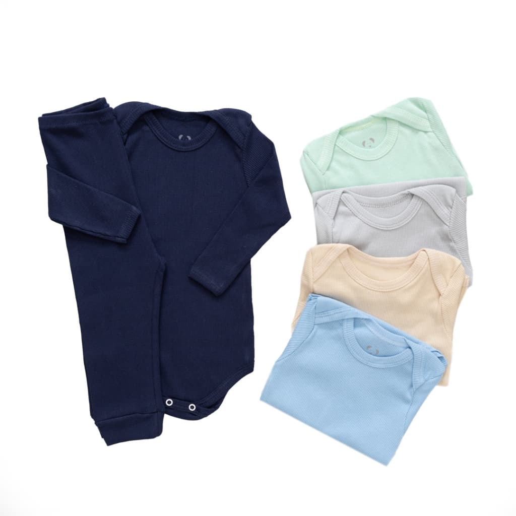 Conjunto Body Canelado Pagão Manga Longa 100% Algodão