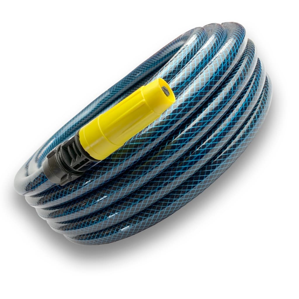 MANGUEIRA PARA JARDIM COR AZUL SILICONADA COM TRAMA 10 M