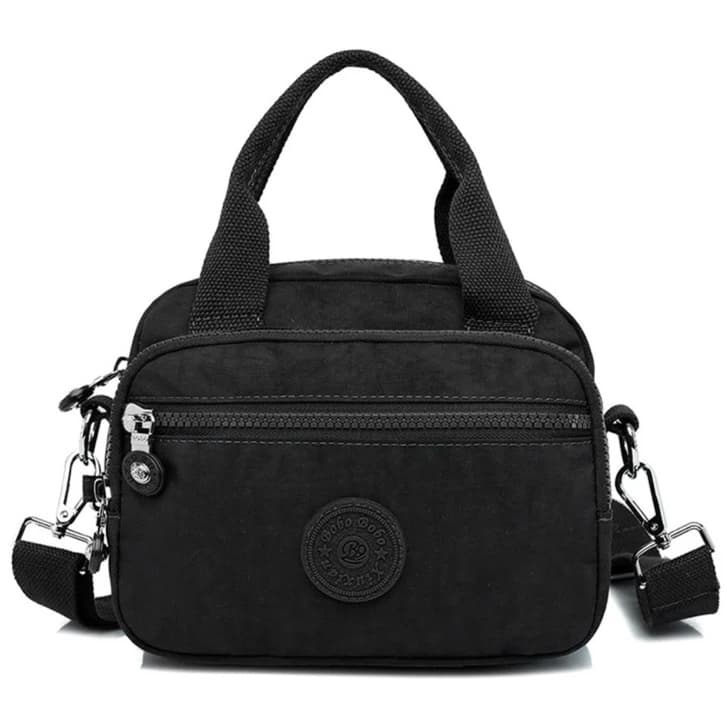 Bolsa Feminia Transversal 2 Zíperes Frontais Compartimento Central Amplo e Elegante Alça de Mão