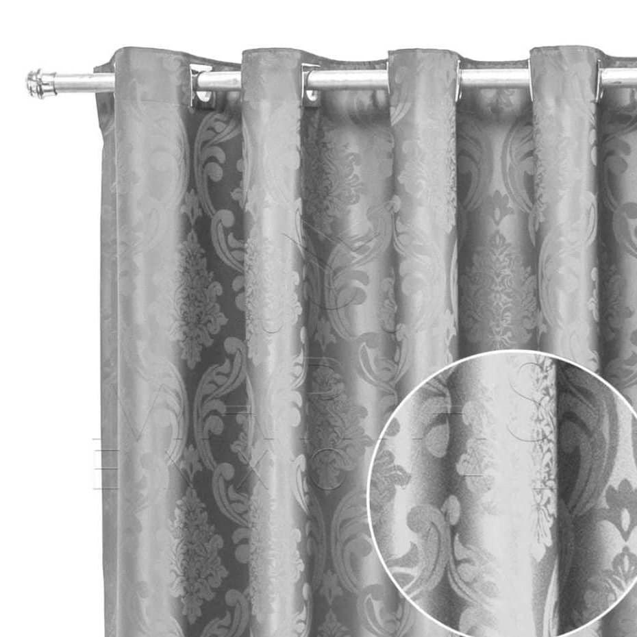Cortina Jacquard Luxo 2,00 X 1,35 Cinza para Varão de 2 mts Sala, Cozinha, Apartamento e Quarto