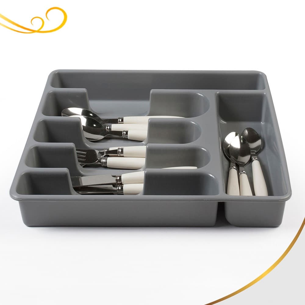 Organizador De Talher Para Gaveta Com 6 Divisórias Para Cozinha