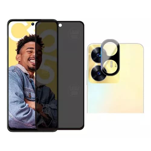Película 3d Privacidade + Película 3d Câmera Para Realme C55