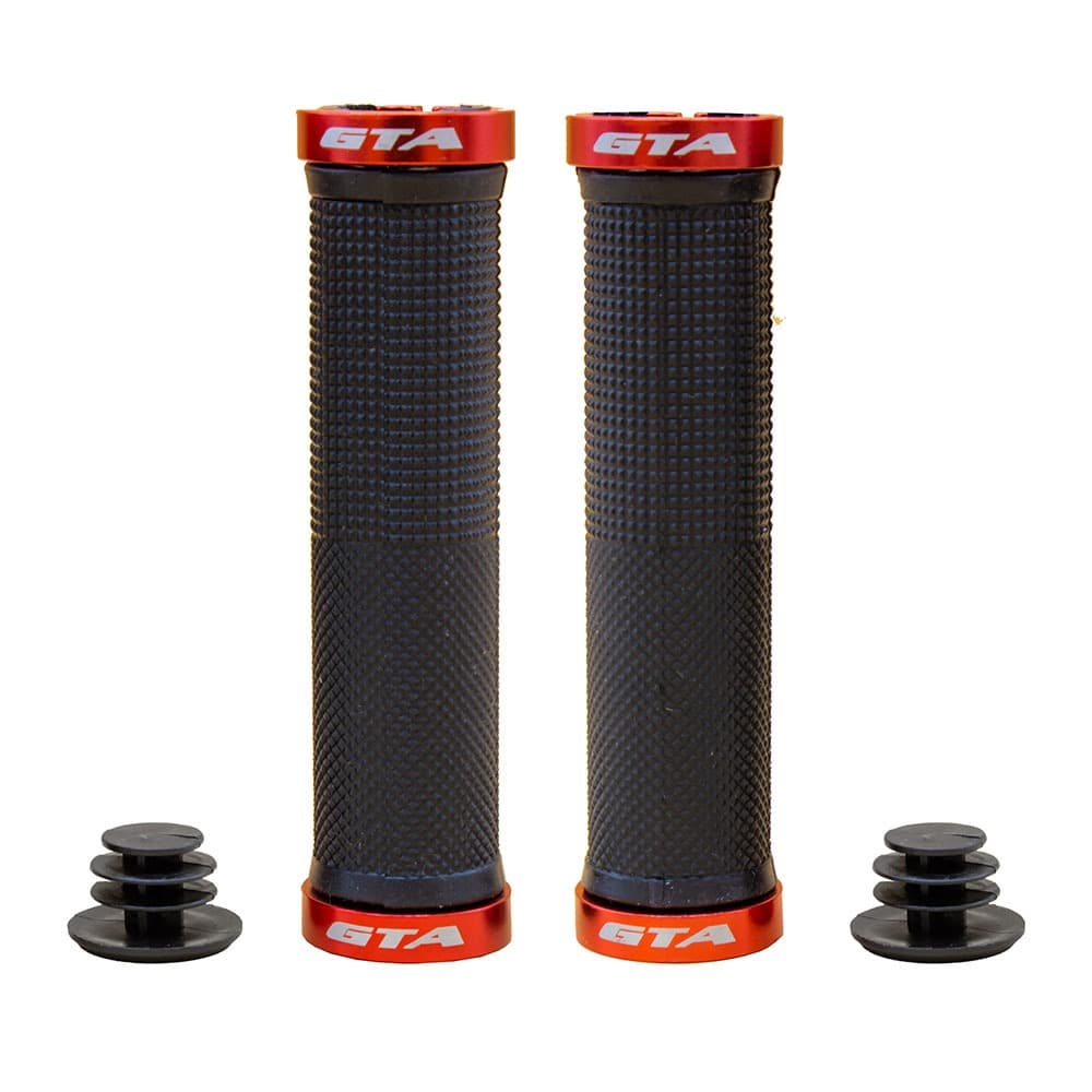 Manopla GTA Rider 130mm Borracha Tpr Preta Com Trava