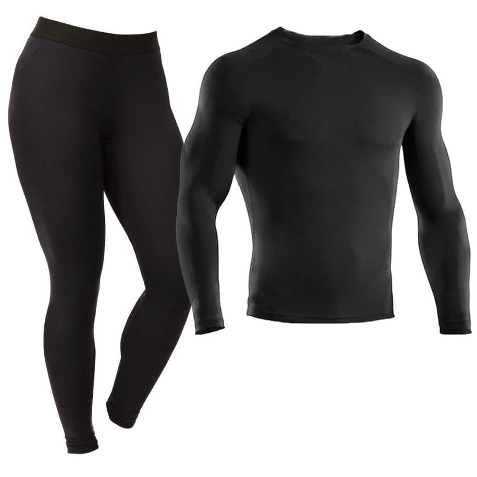 Conjunto Térmico Segunda Pele Blusa e Calça Esportiva Proteção Solar UV 50+ Unissex