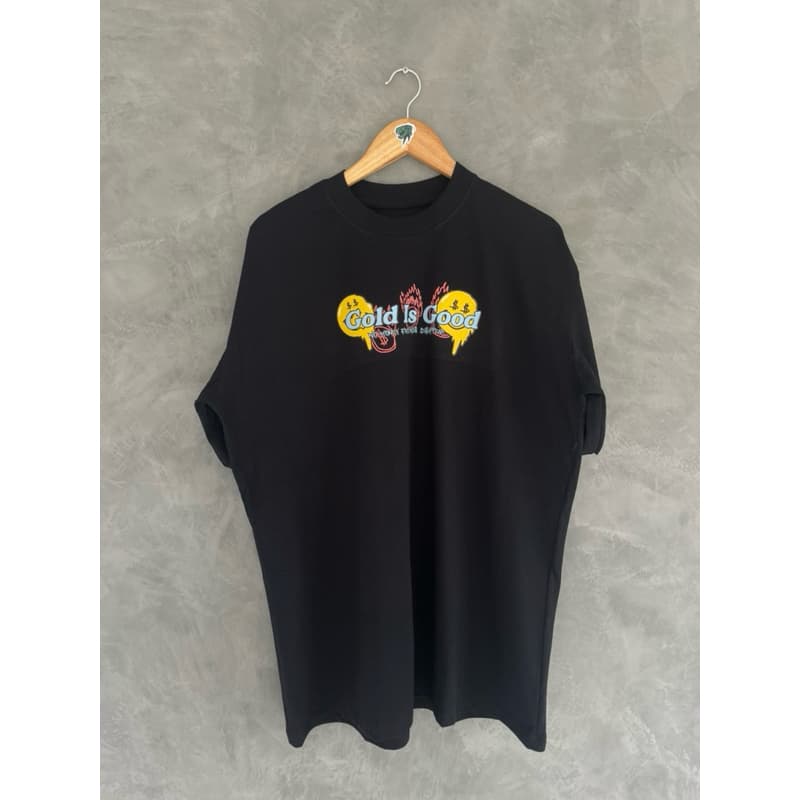 Camiseta Oversized masculino GOLD IS GOOD Masculina Algodão 100% Fio 30.1
