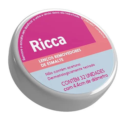 Lenço Removedor de Esmalte Ricca C/32UN