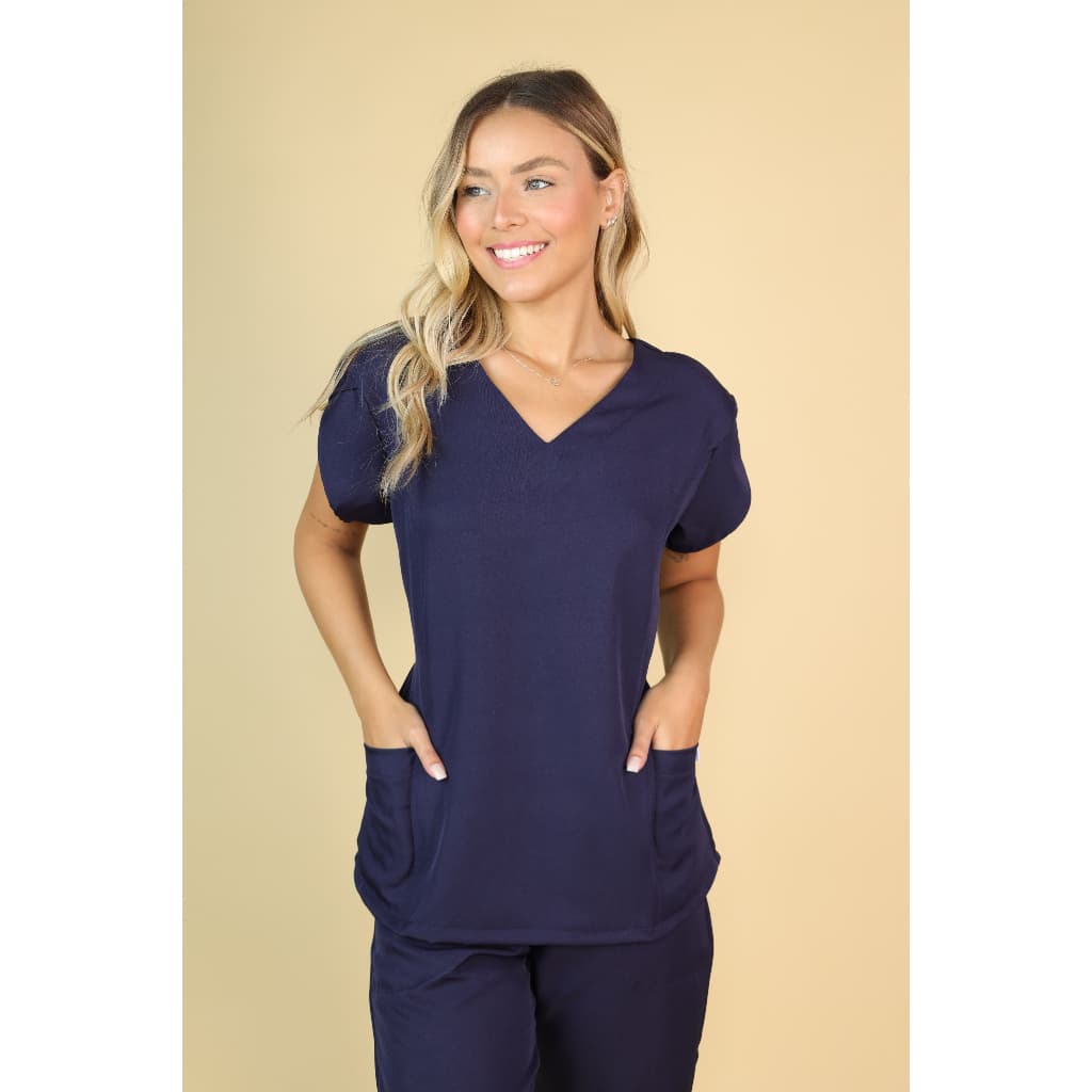 BLUSA Scrub Pijama Cirurgico Manga Sobreposta com ajuste para enfermagem veterinaria odonto medicina