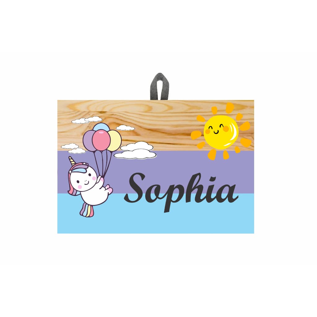 Enfeite Placa de Porta Maternidade Quarto Menina Nome Modelo Personalizado Unicórnio Raposa Princesa Gato Cachorro