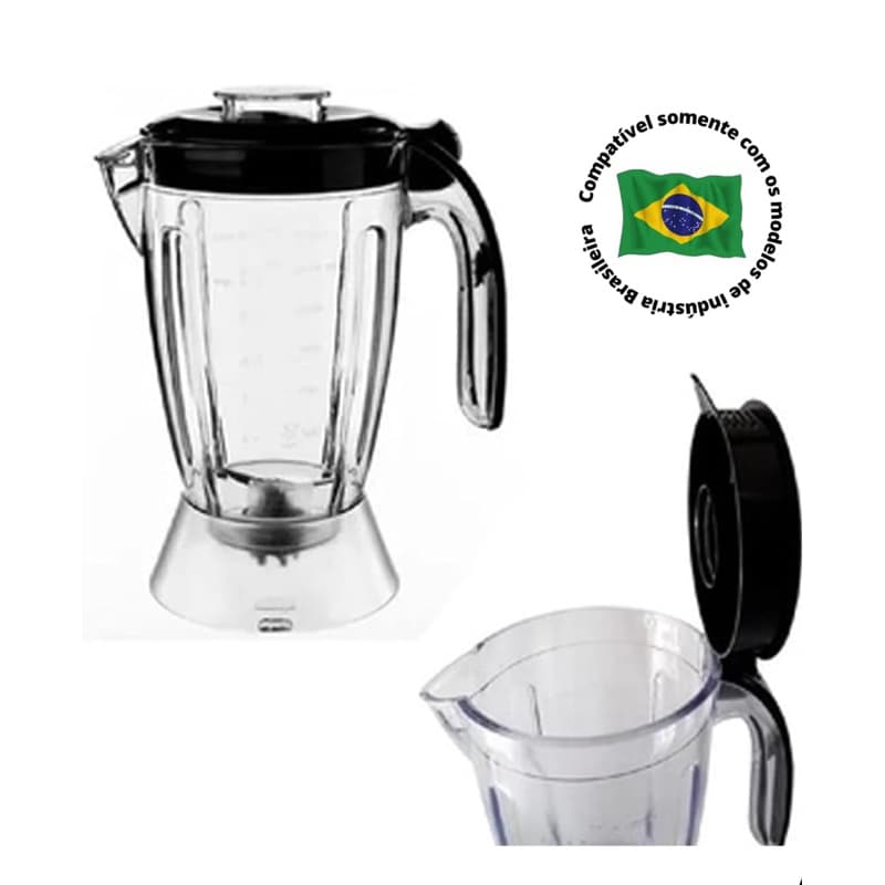 Copo de Liquidificador Mondial Eletronic Inox Filter Premium L-66 700w 850w 900w