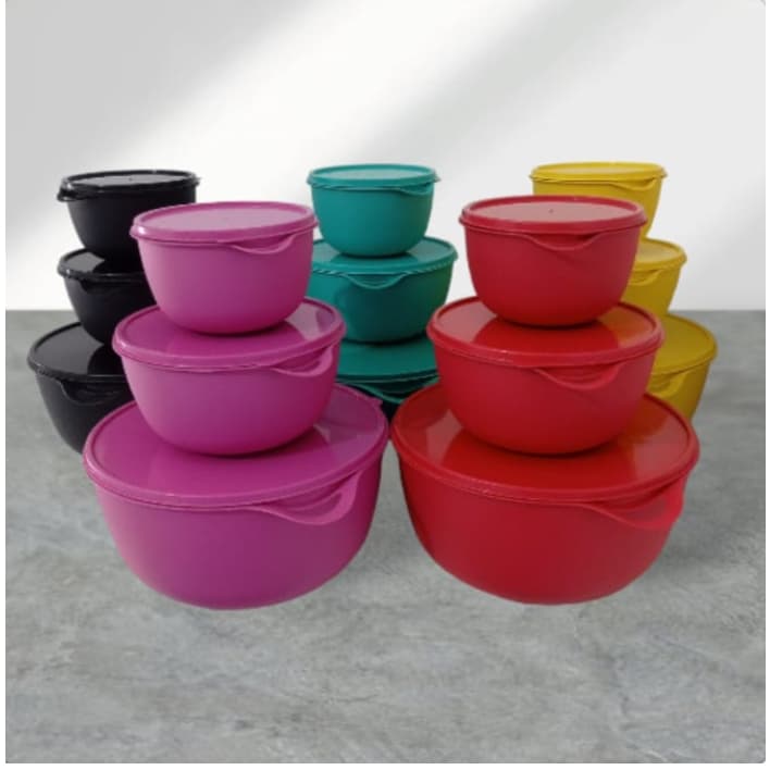 Kit 3 Potes Vasilhas de Plástico Bowl Herméticos