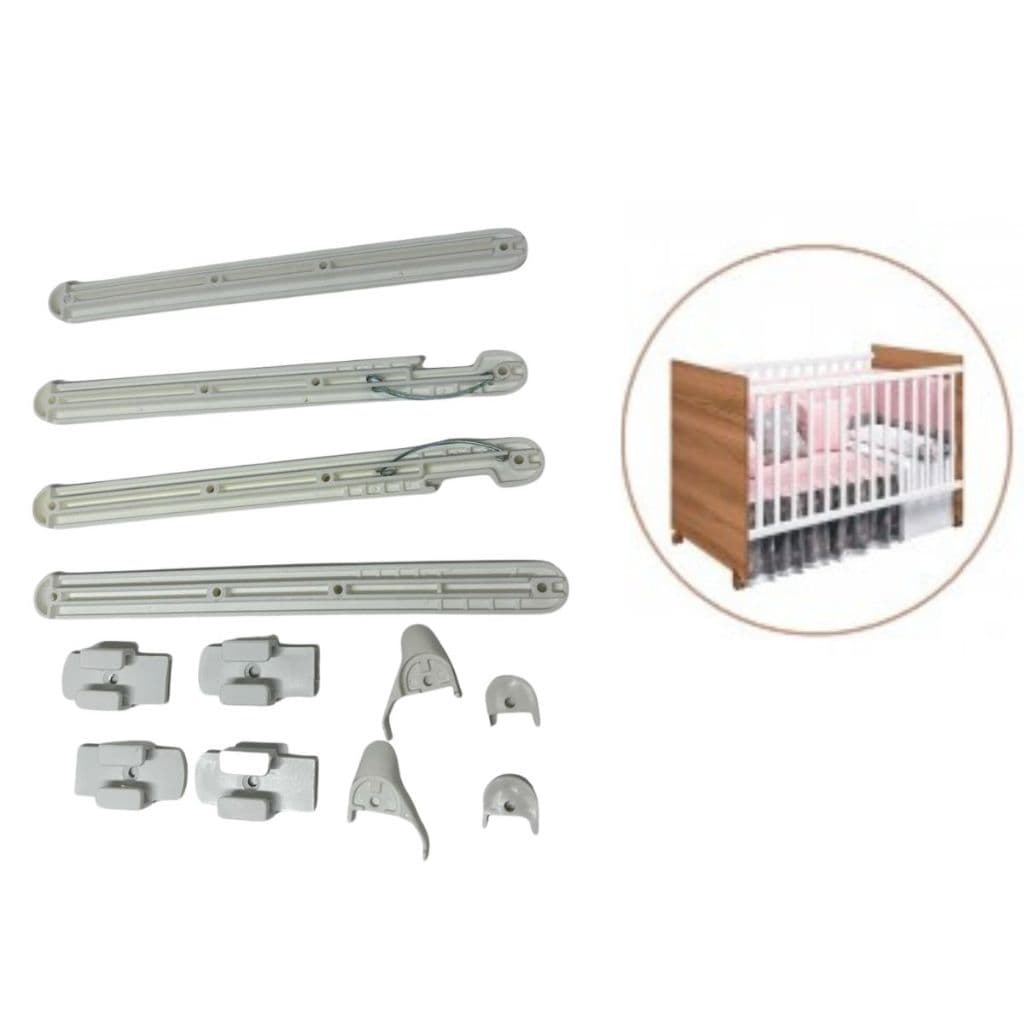 Kit Regulador de Grade De Berço Americano 20mm Sobe/Desce Branco