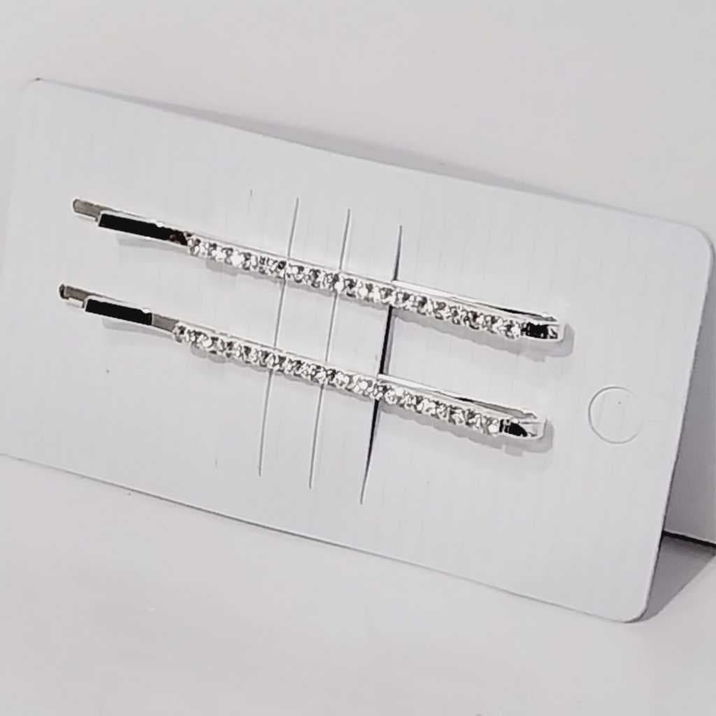 Grampos de Cabelo com Zircônia Folheado  com Strass– Elegância e Brilho em um Kit!