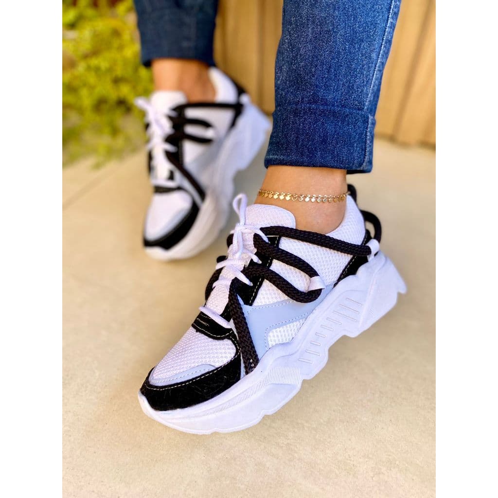 Tênis Feminino Casual Estilo Blogueira Plataforma Para O Dia A Dia Cores Vibrantes