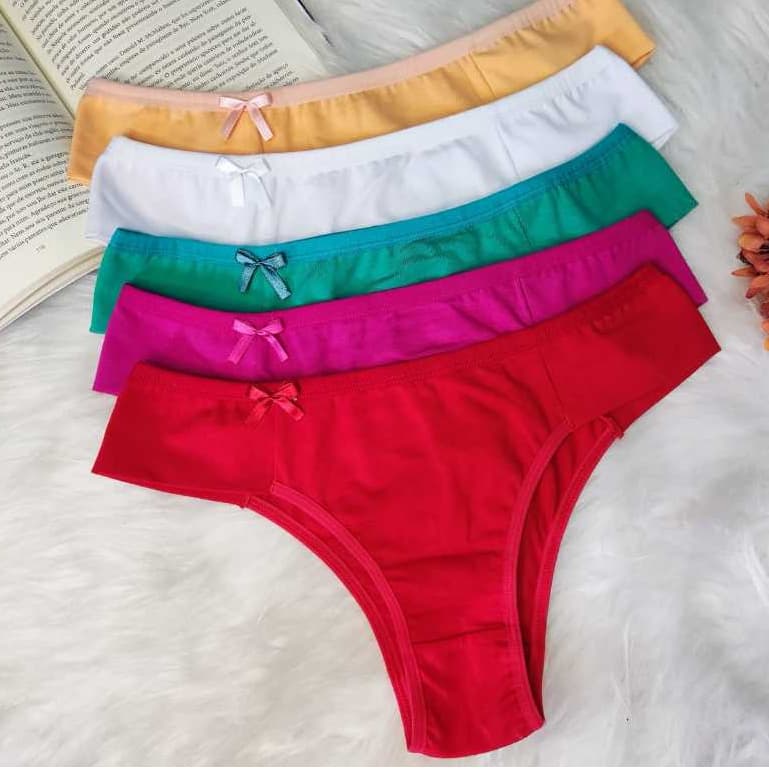 Calcinha Pala Cotton Tamanho Único Confortável - Kit com 3 Peças