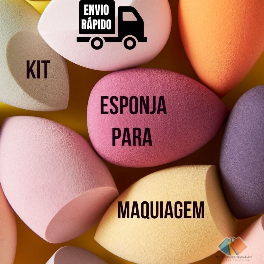 Kit 07 Esponja Para Maquiagem Aplicar Corretivo Pó Maquiagem