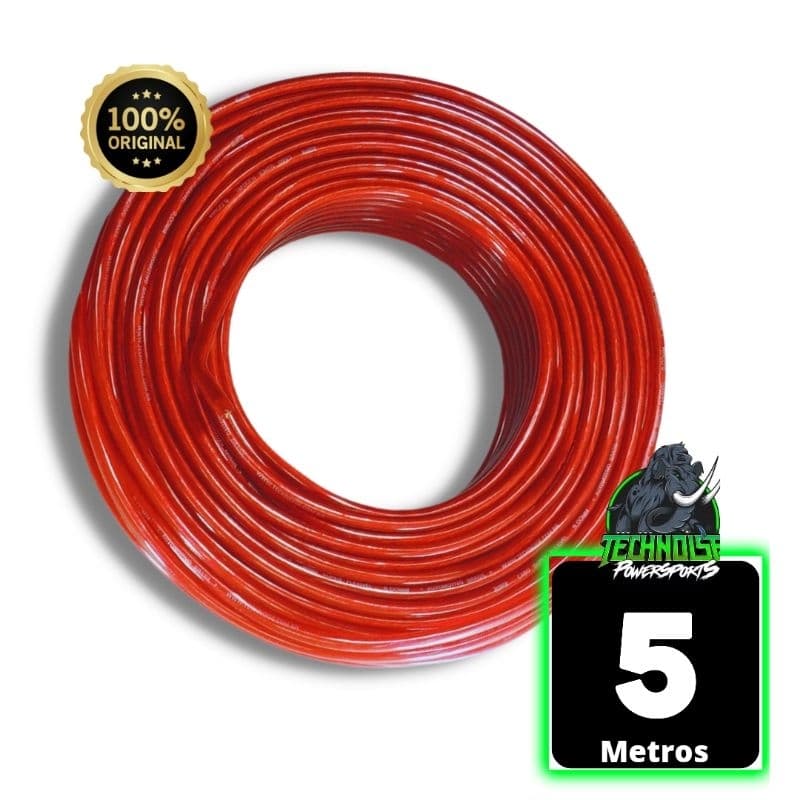 Cabo Fio de bateria 6mm 100% cobre Technoise Rolo 5 Metros Cobre Som Automotivo