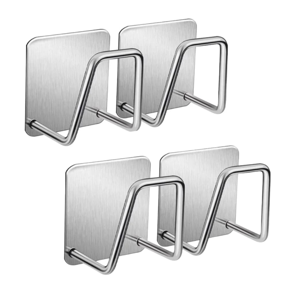 4 Suporte Esponja Bucha Pia Aço Inox Louça Cozinha Gancho